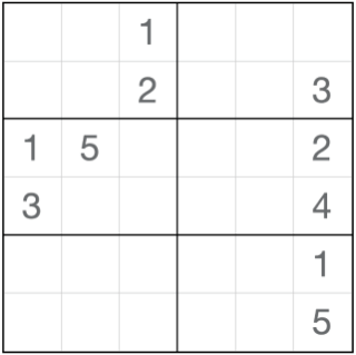 Sudoku Anti-Rey 6x6