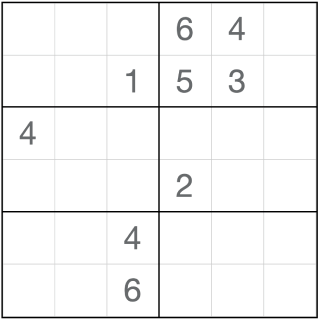 Sudoku anticaballero 6x6