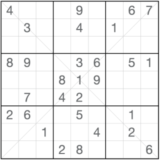 Sudoku diagonal anti-caballero