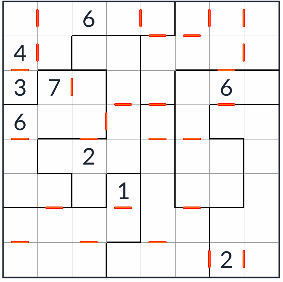 anti-rey irregular consecutivo sudoku 8x8 rompecabezas