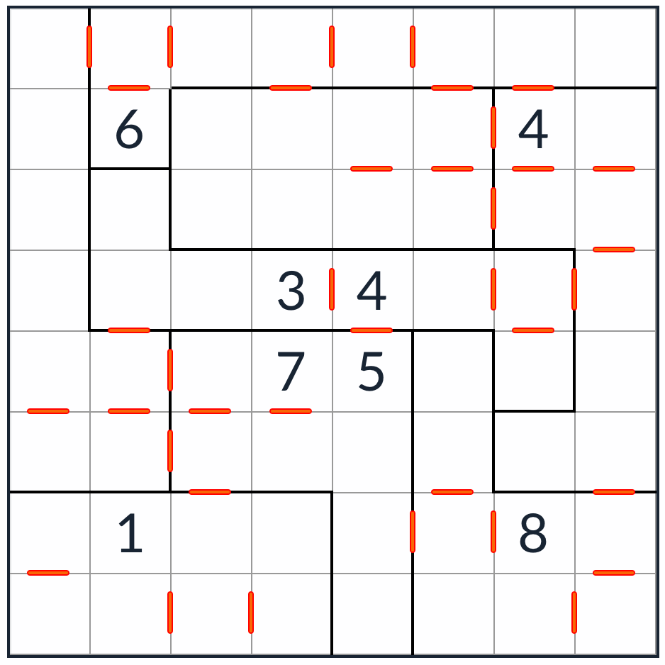 anti-nudoso irregular sudoku 8x8 rompecabezas