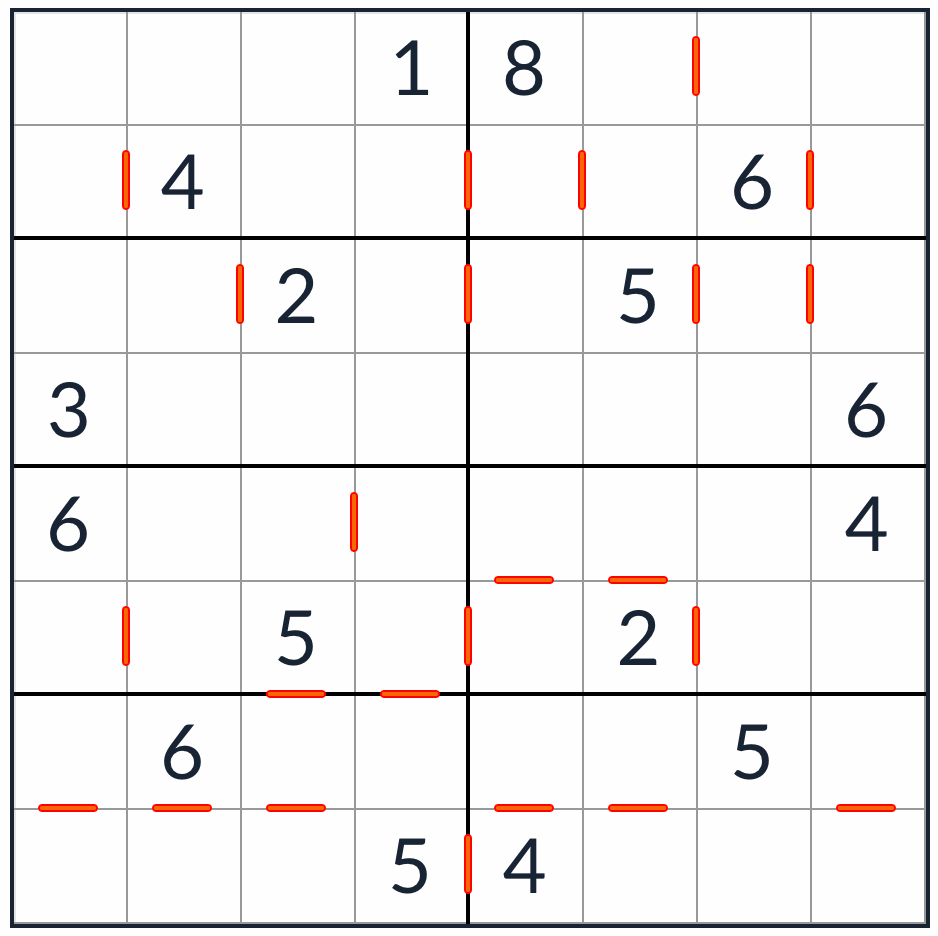 anti-rey consecutivo sudoku 8x8 rompecabezas