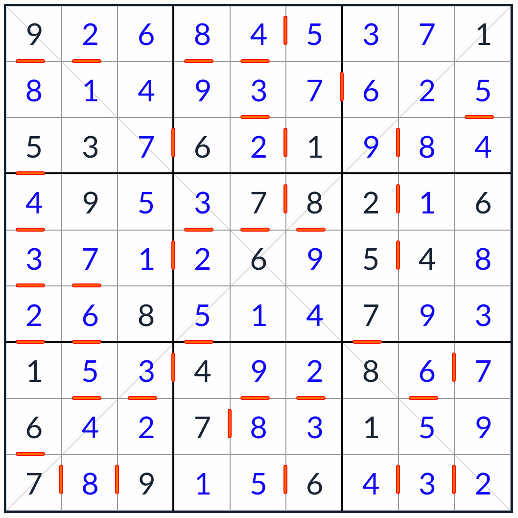 solución de sudoku consecutiva diagonal anti-rey
