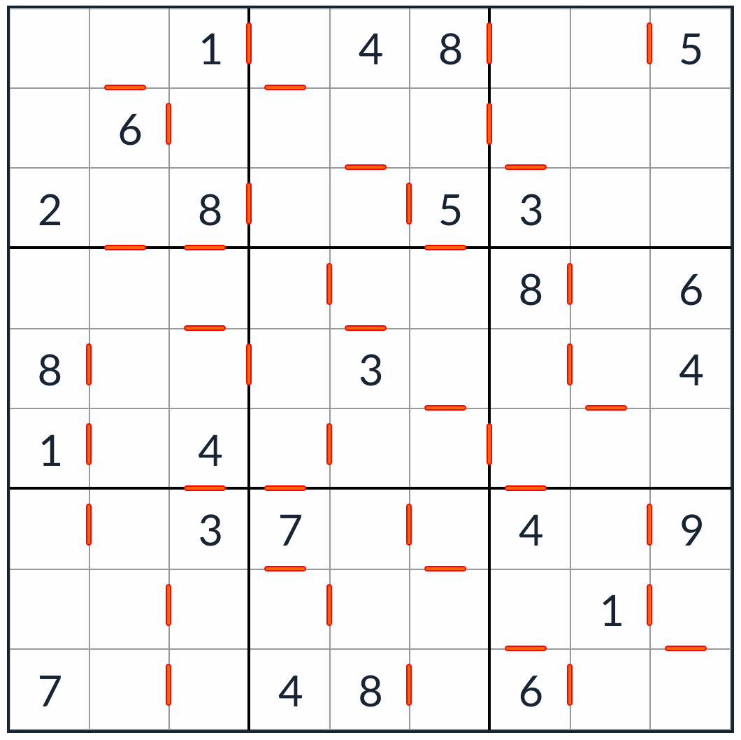 anti-king-knight consecutivo sudoku rompecabezas