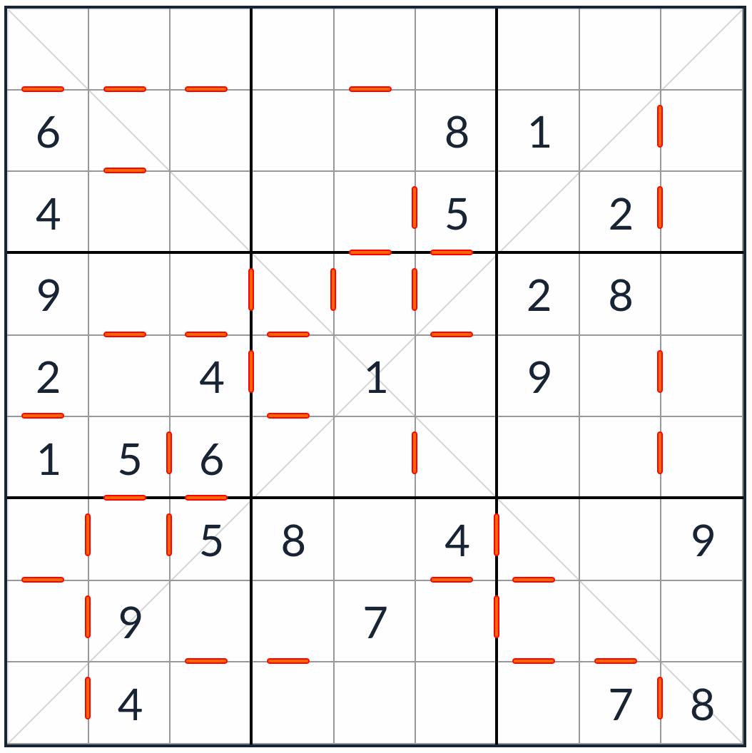 Anti-nudito diagonal consecutivo sudoku