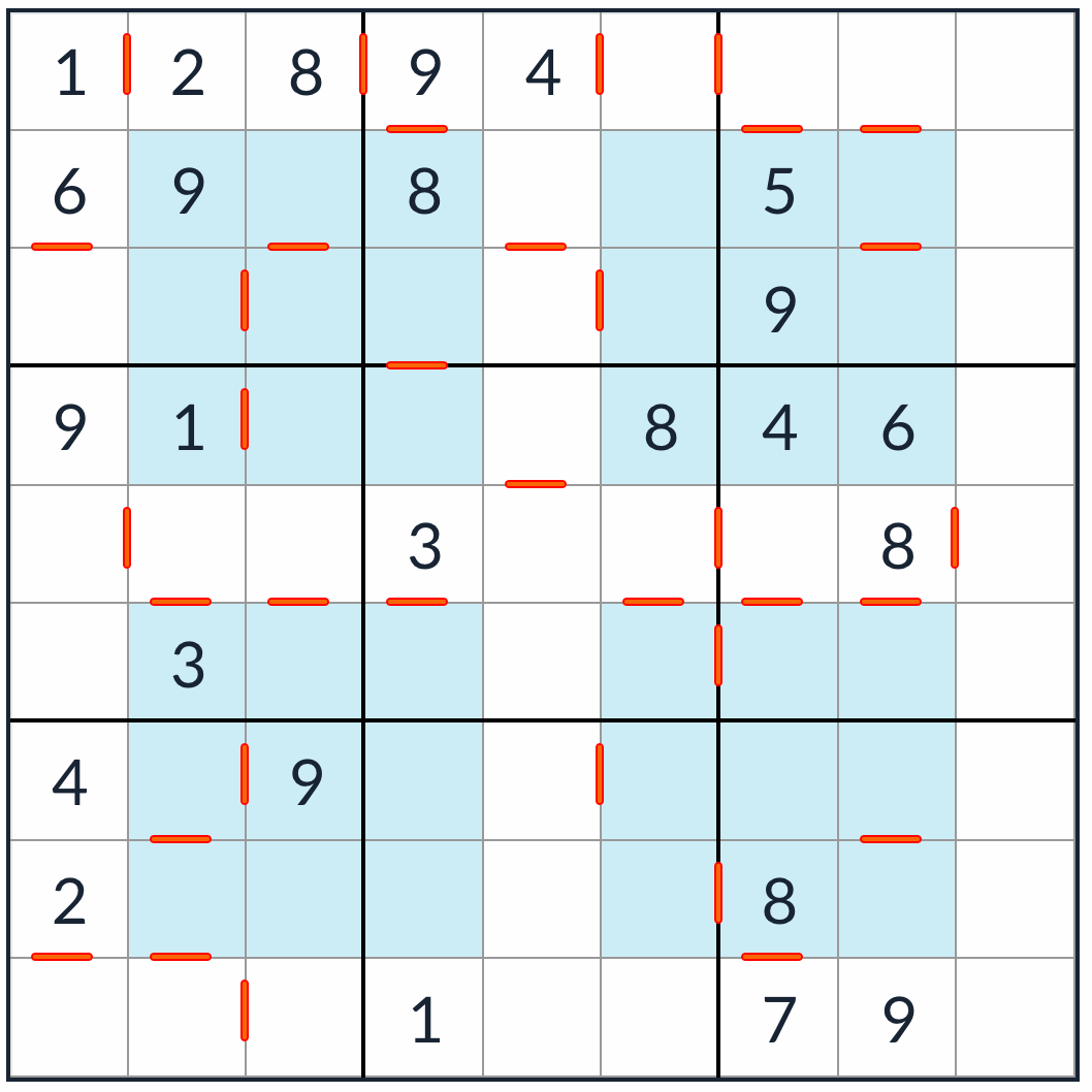 Hyper consecutivo Sudoku