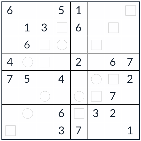 Anti-rey par-odd sudoku 8x8