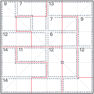 Rompecabezas Diagonal Killer-sudoku 6x6