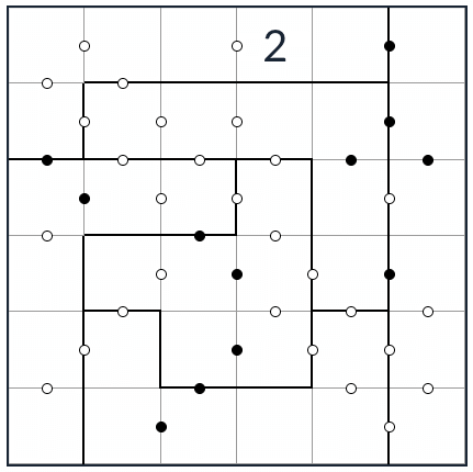 Anti-nudito Irregular Kropki Sudoku 6x6