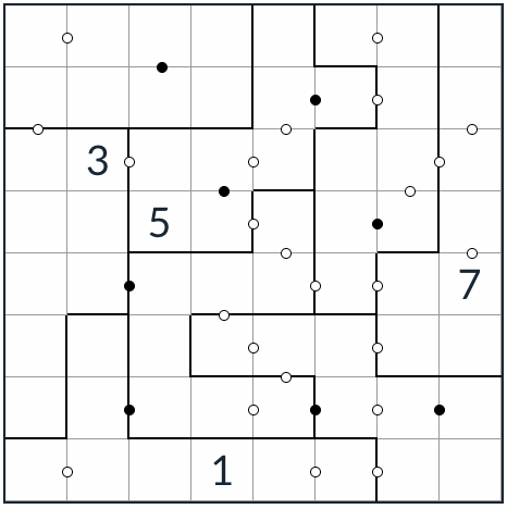 Kropki Irregular Sudoku 8x8