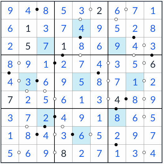 asterisk kropki sudoku solución