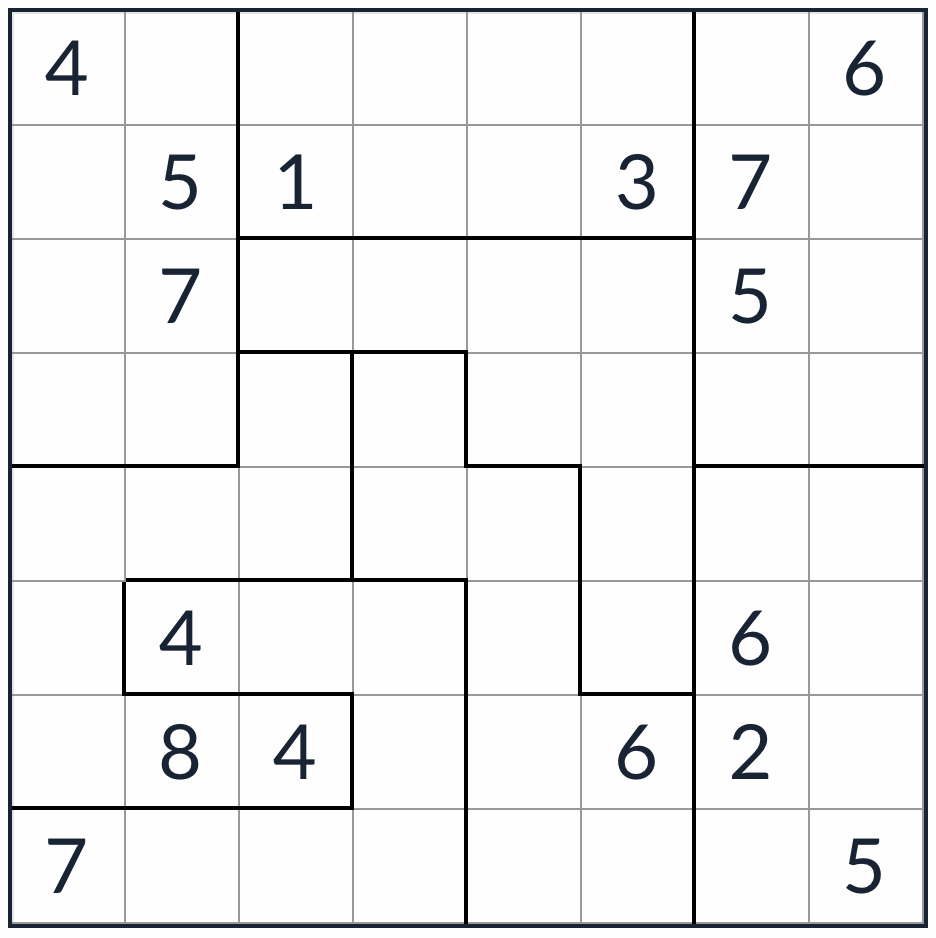 Irregular Non-Consecutive Sudoku 8x8