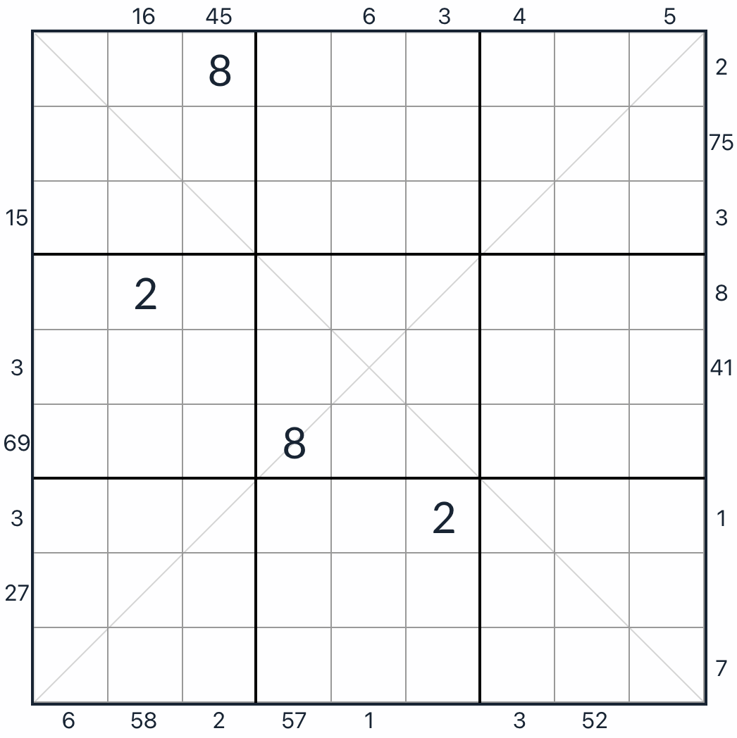 Diagonal fuera de Sudoku