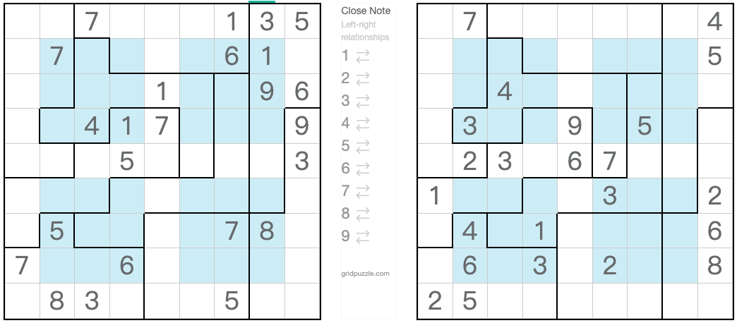 Twin correspondiente cuestión de hyper sudoku