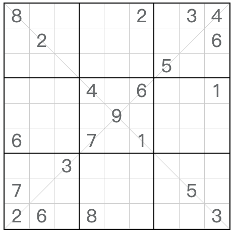 Twin correspondiente diagonal sudoku